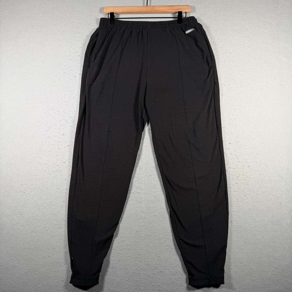 Vintage Brooks In-Relay Mens Running Pants Black Athletic Joggers‎ Ankle Zip M